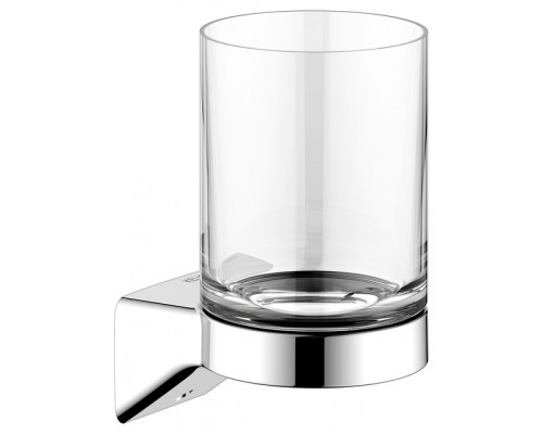 14650019000 AVENO Держатель стакана в комплекте с хрустальным стаканом, с клеевым комплектом, хром 14650019000