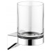 14650019000 AVENO Держатель стакана в комплекте с хрустальным стаканом, с клеевым комплектом, хром 14650019000