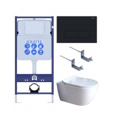 SET AQUATEK ПОЛАРИС (рама AQUATEK Standard INS-0000012+унитаз ПОЛАРИС AQ0700-01 с тонким сиденьем soft-close+ крепеж KKI-0000002 +панель KDI-0000017) SET AQUATEK ПОЛАРИС-01-017 4в1