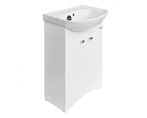 АТТИКА-50 Тумба напольная 490х820х330 (2 створки), бел. (подходит умывальник мебельный Аттика 50) ATKSACW50013F1