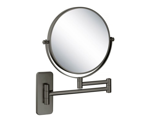 AQ4911BGM зеркало косметическое настенное 5х, оружейная сталь (шлиф. черный хром) AQ4911BGM