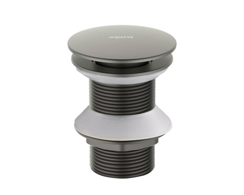 AQ6003BGM сливной набор для раковины Push-open без перелива, оружейная сталь (шлиф. черный хром) AQ6003BGM