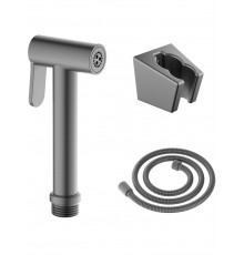 AQ2054BGM гигиенический ручной душ со шлангом 120 см и держателем, оружейная сталь (шлиф. черный хром) AQ2054BGM