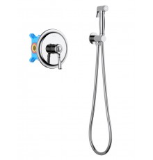 AQ1519CR КЛАССИК набор с гигиеническим душем (смеситель + гигиеническая лейка + шланг + шланговое подсоединение с держателем) AQ1519CR