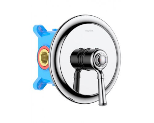 AQ1566CR КЛАССИК смеситель для душа 1 режим (внешняя и скрытая часть) AQ1566CR