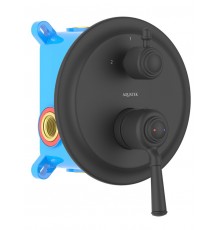 AQ1546MB КЛАССИК смеситель для ванны 2 режима (внешняя и скрытая часть), матовый черный AQ1546MB
