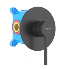 AQ1366MB ЕВРОПА смеситель для душа 1 режим (внешняя и скрытая часть), матовый черный AQ1366MB