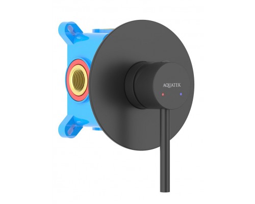 AQ1366MB ЕВРОПА смеситель для душа 1 режим (внешняя и скрытая часть), матовый черный AQ1366MB