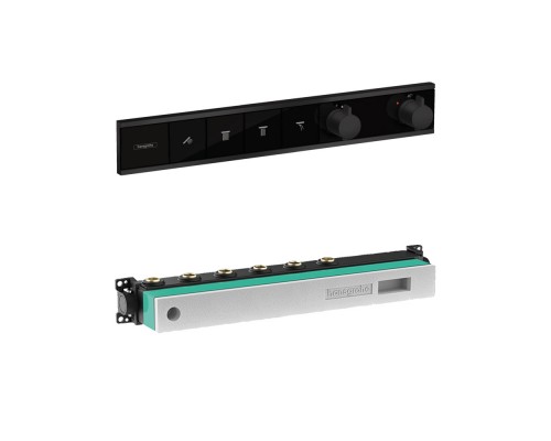 15382670S Set HG RainSelect термостатический смеситель для душа (15382670+15312180), матовый черный 15382670S