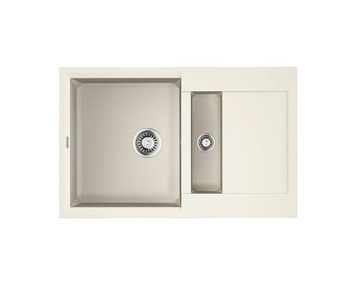 Omoikiri Sakaime 78-2-WH Кухонная мойка Tetogranit 78x50 см, цвет: белый 4993128