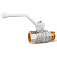 Кран шаровой латунный LD Pride 47.20.B-Н.Р (White) Ду 20 Ру 40 вн-нр, (рычаг)