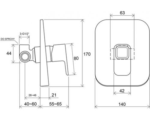 Смеситель встроенный без переключателя TD 062.00 (СНИМАЕТСЯ С ПРОИЗВОДСТВА 2023г) X070069