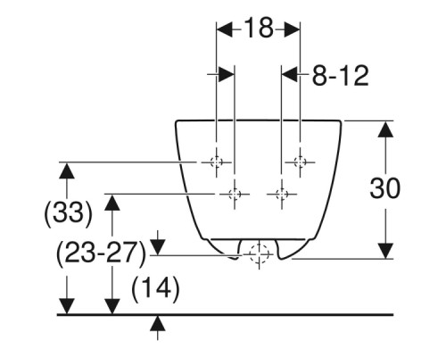 501.898.00.1 iCon Биде подвесное 355x540 мм (замена 234000000) 501.898.00.1