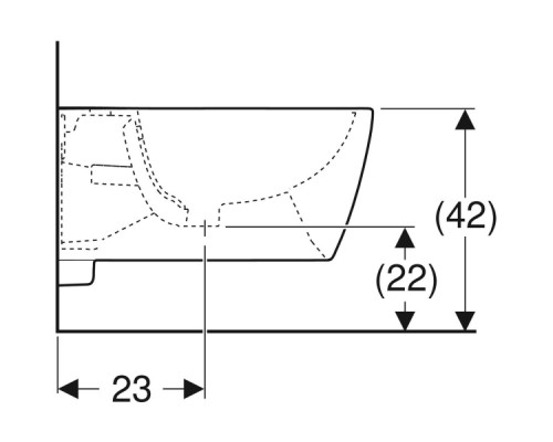 501.898.00.1 iCon Биде подвесное 355x540 мм (замена 234000000) 501.898.00.1