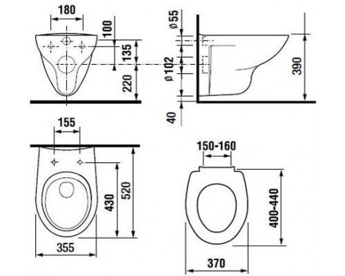 ZRU9302822 Mateo сиденье с крышкой для унитаза, Soft Close, дюропласт, петли хром ZRU9302822