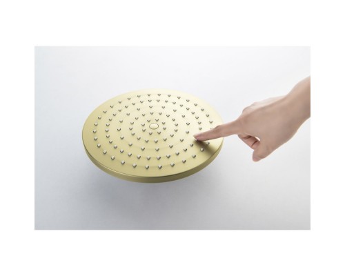 AQ2343BG ЕВРОПА термостатическая душевая система (смеситель для душа) 220мм, шлиф. золото AQ2343BG