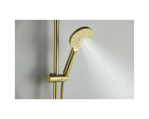 AQ2343BG ЕВРОПА термостатическая душевая система (смеситель для душа) 220мм, шлиф. золото AQ2343BG