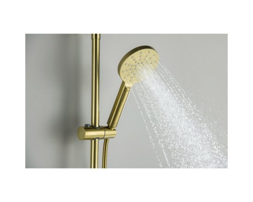 AQ2343BG ЕВРОПА термостатическая душевая система (смеситель для душа) 220мм, шлиф. золото AQ2343BG