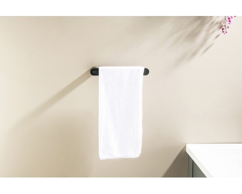 AQ4419MB ЛИРА полотенцедержатель, матовый черный AQ4419MB