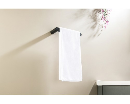 AQ4419MB ЛИРА полотенцедержатель, матовый черный AQ4419MB