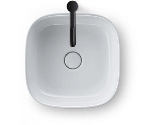 2373420079 ZENCHA Раковина 420х420 мм, шлифованная, без перелива, сливной клапан с керамической крышкой в комплекте, вкл.крепление 2373420079