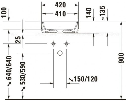 2373420079 ZENCHA Раковина 420х420 мм, шлифованная, без перелива, сливной клапан с керамической крышкой в комплекте, вкл.крепление 2373420079