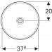 500.702.01.2 Geberit VariForm Раковина встраиваемая в столешницу круглой формы, D=40 см, без отв. под смеситель, без отв. перелива 500.702.01.2