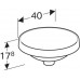 500.702.01.2 Geberit VariForm Раковина встраиваемая в столешницу круглой формы, D=40 см, без отв. под смеситель, без отв. перелива 500.702.01.2