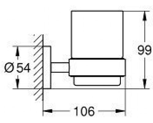40447001 Essentials Стакан с держателем, хром 40447001