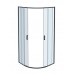AQ ARI RO 08020BL Душевой уголок 1/4 круга, двери раздвижные 800x800x2000, профиль черный, стекло прозрачное AQ ARI RO 08020BL