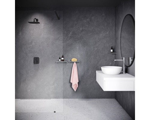 Полка SLIM S прямая черный/хром X07P575