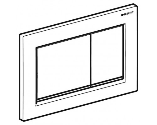 115.080.KK.1 Смывная клавиша Geberit Omega30 для двойного смыва к 111.003/030/060 белый/позолота 115.080.KK.1