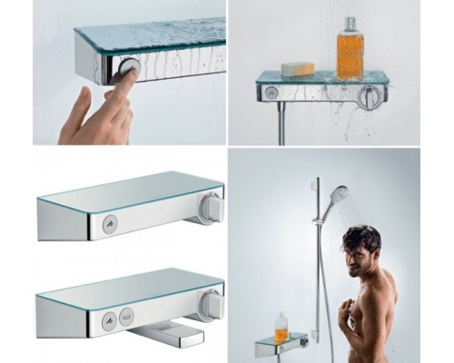 13151000 HG Ecostat Select термостатический смеситель для ванны с кнопками управления, хром 13151000