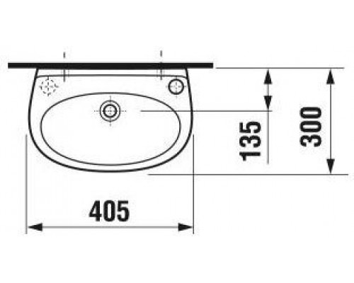 LYRA 1527.1.000.105.1 раковина 40х30 см, отв. для смесителя слева /Тосно/ 1527.1.000.105.1
