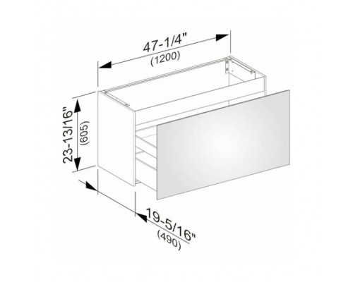 32982300000 PLAN Тумба под умывальник 1200х490х605 мм, белая 32982300000