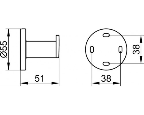 14914070000 PLAN Крючок для полотенца, нержавеющая сталь 14914070000