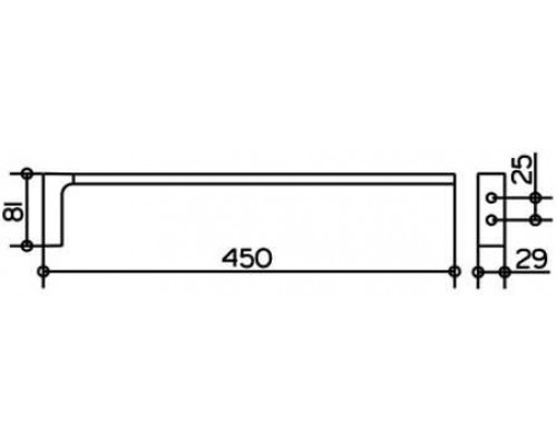 11120010000 EDITION 11 Держатель для полотенца 450 мм, хром 11120010000