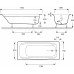 DIAPASON E2937-S-00 Ванна 170 х 75 см без отверстий для ручек БЕЗ АНТИСКОЛЬЗЯЩЕГО ПОКРЫТИЯ E2937-S-00