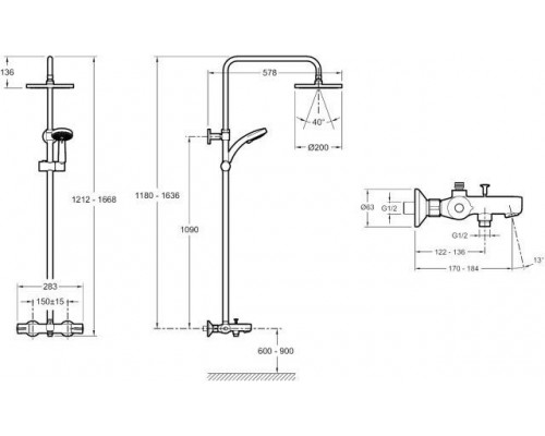 E99741-CP JULY Душевая система E99741-CP