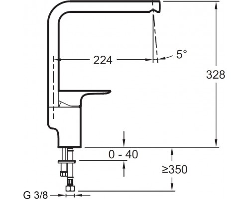 E72360-CP ALEO смеситель для кухни E72360-CP