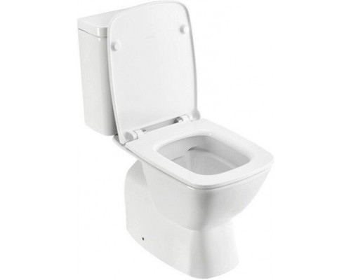 1.WH30.2.418 НЕО rimless Унитаз-компакт безободковый, 2 реж., дюро, метал крепеж, soft-close, тонкое 1.WH30.2.418