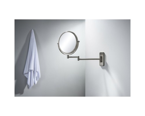 AQ4911BGM зеркало косметическое настенное 5х, оружейная сталь (шлиф. черный хром) AQ4911BGM