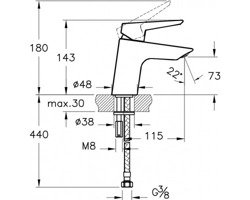 A42440EXP Смеситель для раковины Solid S VitrA A42440EXP