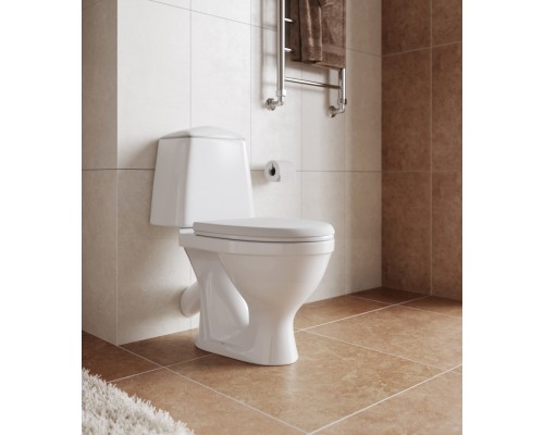 1P2012S0000BF Унитаз-компакт Соната белый, сидение полипропилен (арт.188012S0020B0), кос вып 1.P201.2.S00.00B.F