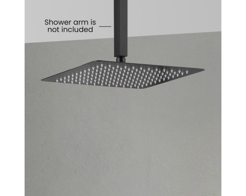 AQ2074MB квадратный верхний душ 3003002 мм, матовый черный AQ2074MB