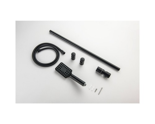 AQ2018MB ЛИРА душевой гарнитур 3jet 65 см, матовый черный AQ2018MB