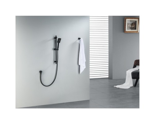 AQ2018MB ЛИРА душевой гарнитур 3jet 65 см, матовый черный AQ2018MB