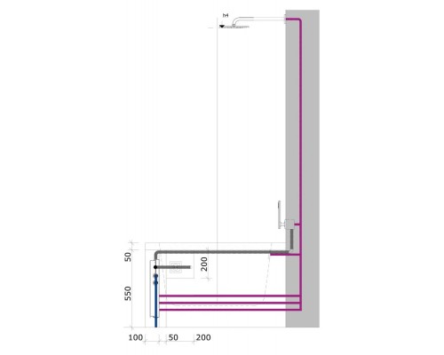 28991000 Talentofill Наливной, сливной и переливной гарнитур для анатомических ванн (встраиваемая часть) 28991000