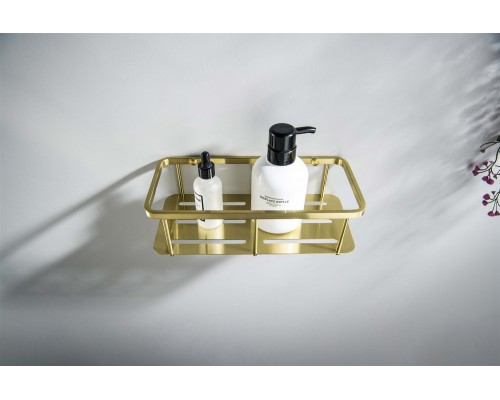AQ4936BG полка для душа, шлиф. золото AQ4936BG