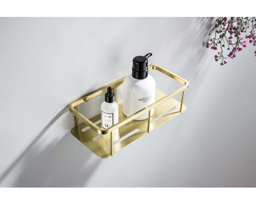 AQ4936BG полка для душа, шлиф. золото AQ4936BG